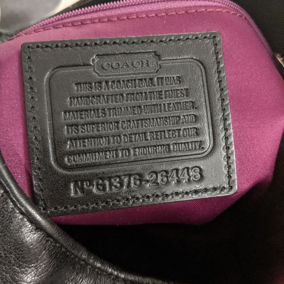 Coach Madison Op Art Black Sateen Small Phoebe Shoulder Bag - Picture 8 of 8